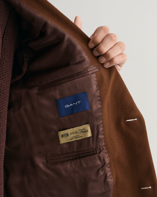 Oversized kostuumblazer van wolcrêpe