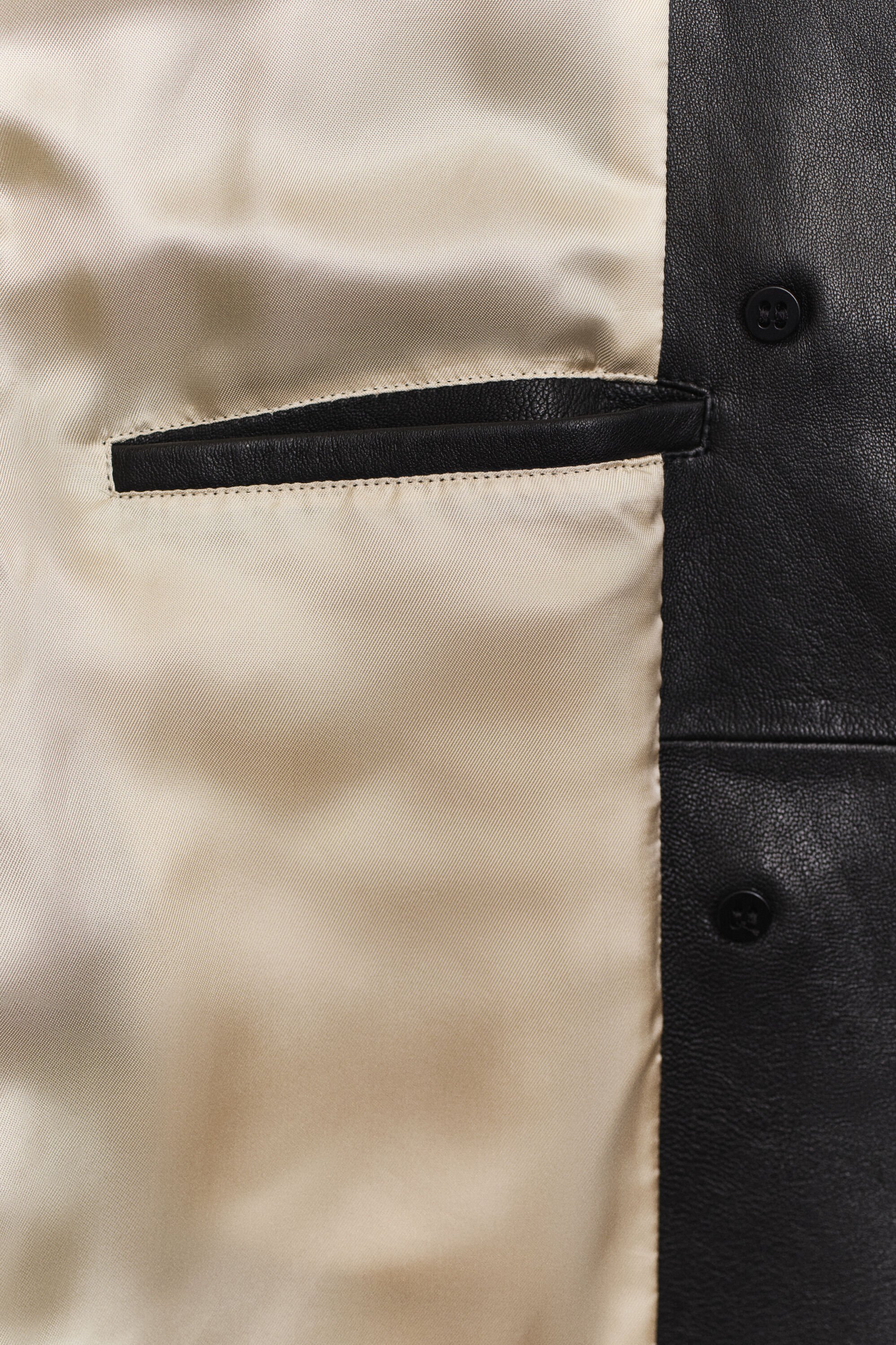 Korte leren trenchcoat