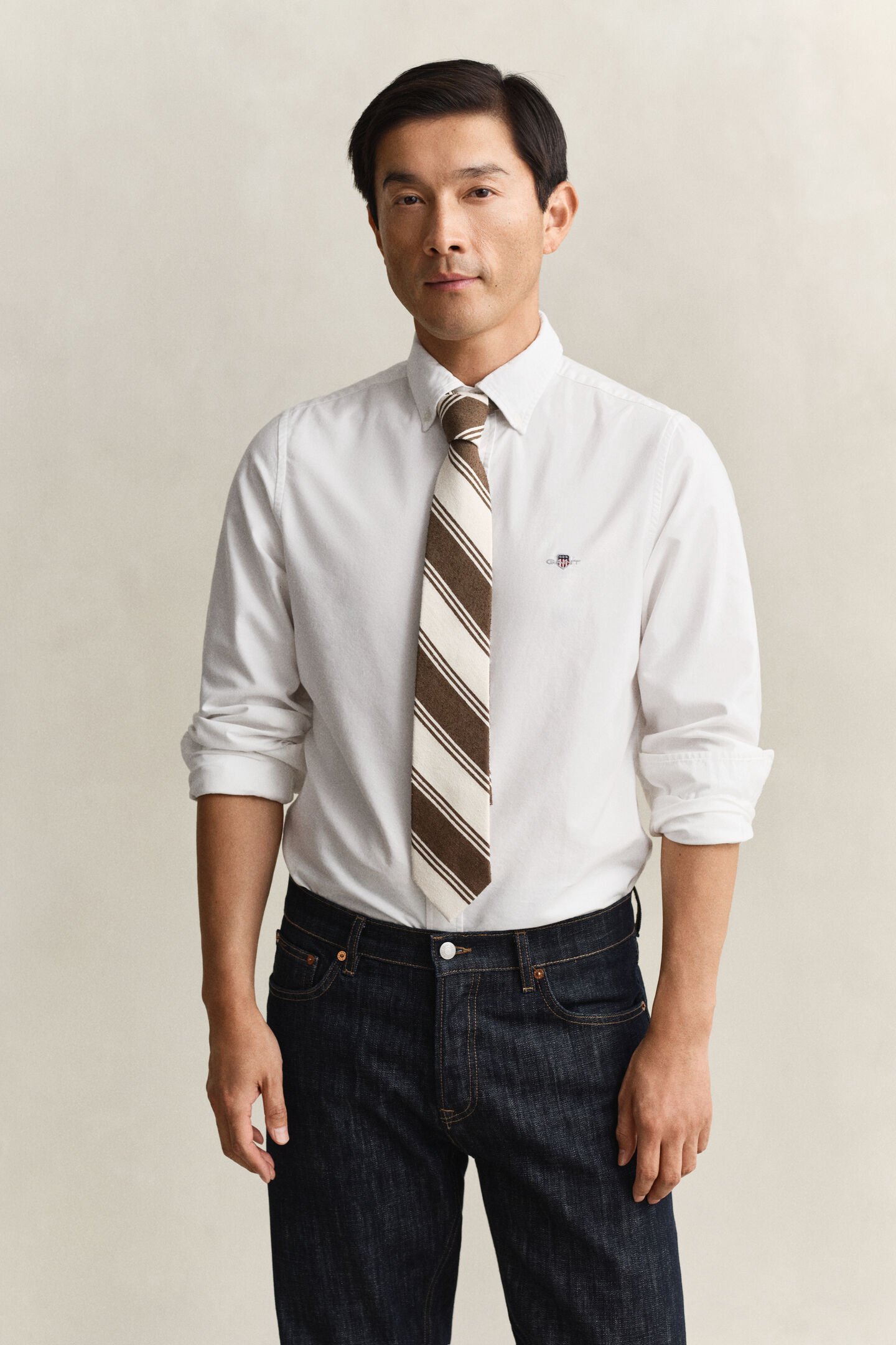 Slim Fit klassiek Oxford-overoverhemd