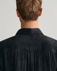 Relaxed Fit jacquard overhemd van cupro-viscosemix