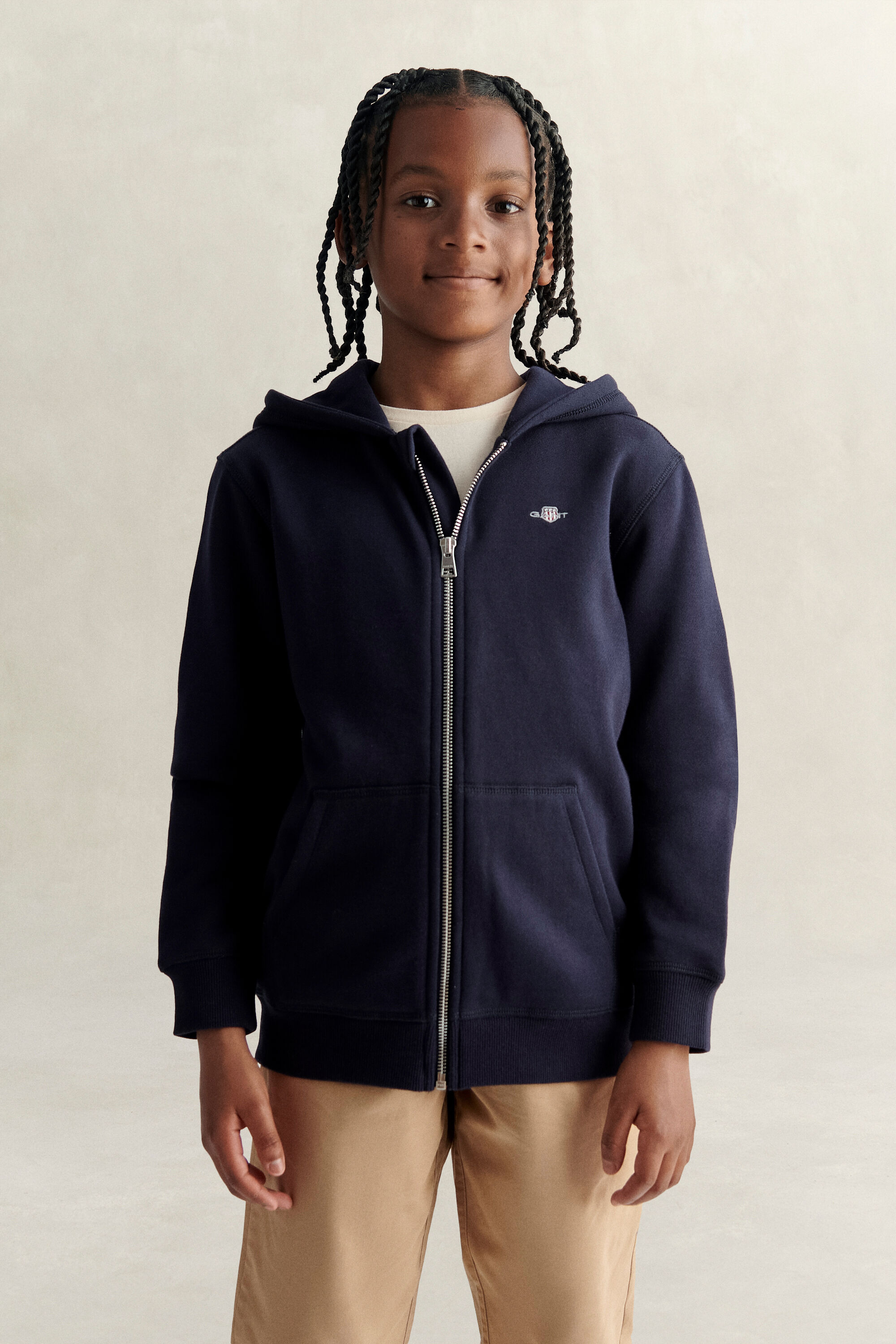 Teens Shield hoodie met ritssluiting