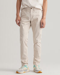 Hallden Slim Fit chino van keperstof