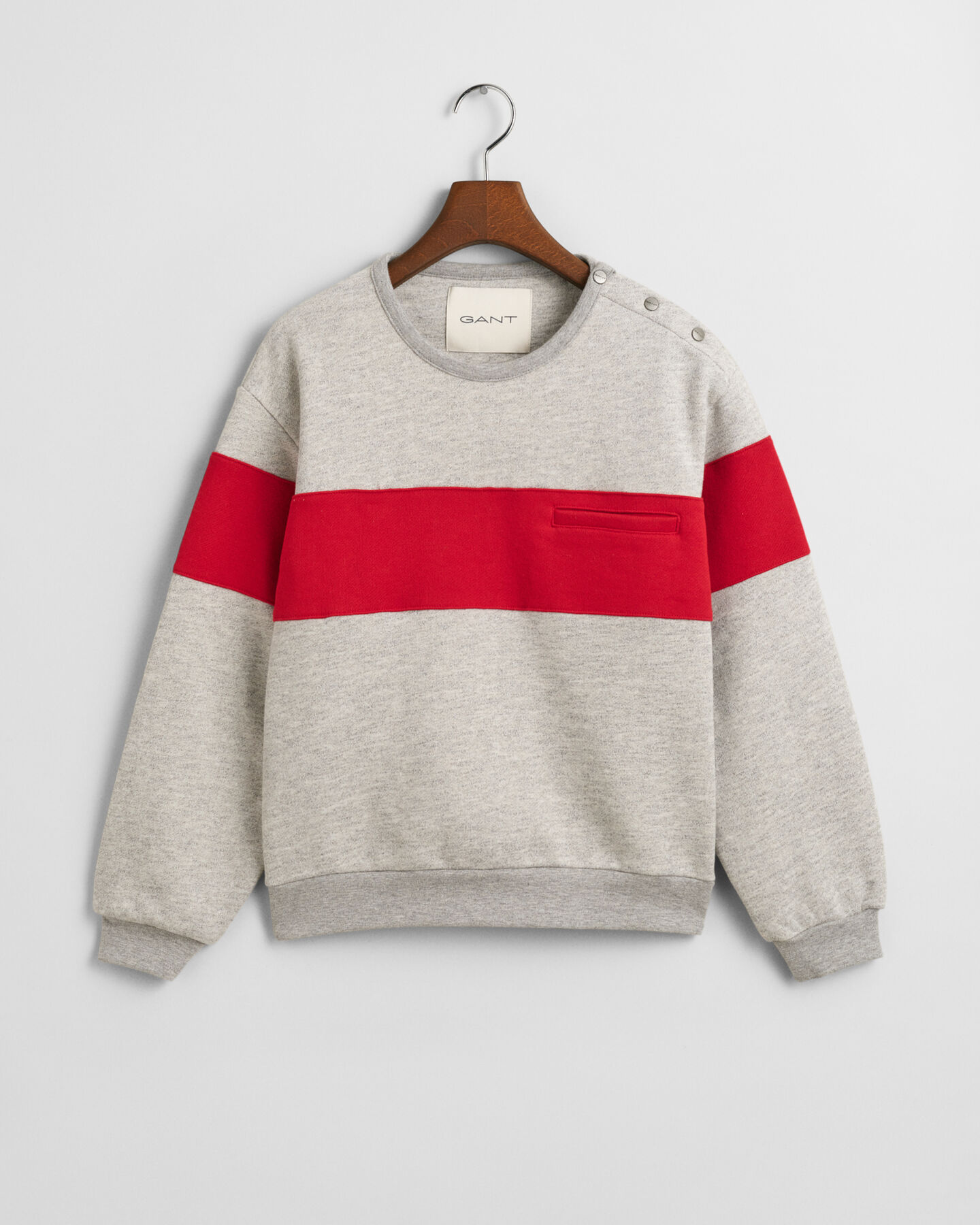 Sweatshirt met ronde hals en kleurblokken