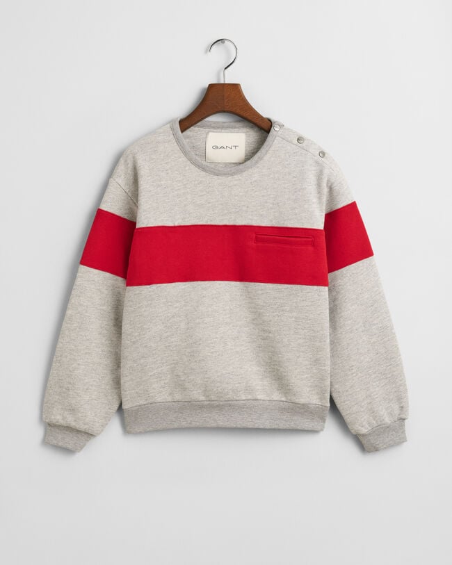 Sweatshirt met ronde hals en kleurblokken