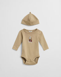 Baby rompertje & beanie met een hondenprint