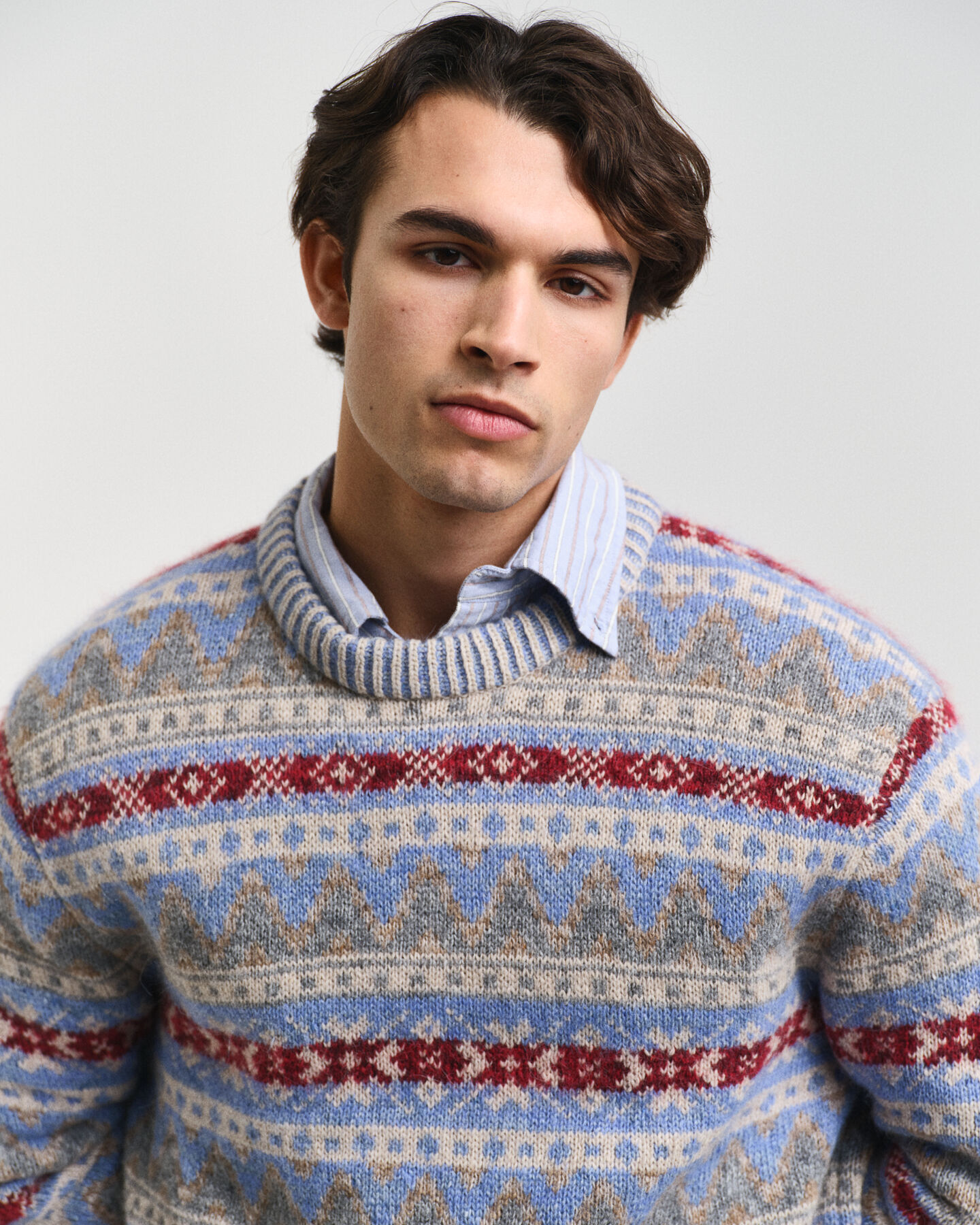 Fair Isle trui met ronde hals