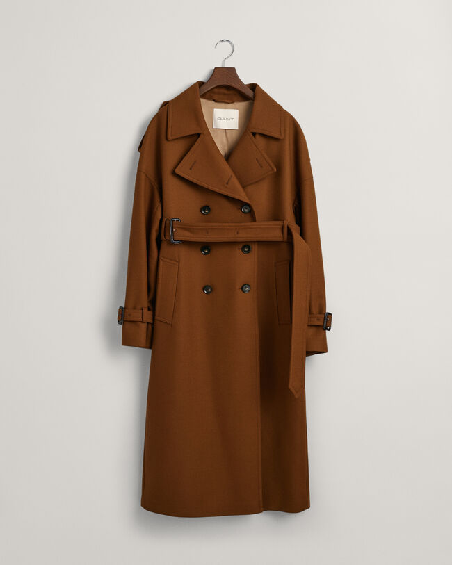 Trenchcoat van wolmix