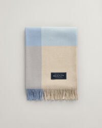 Geruite sprei van extra fijne merinoswol