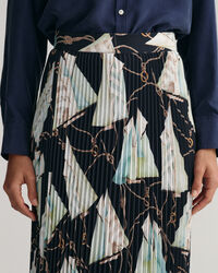 Plooirok met Sailing-print