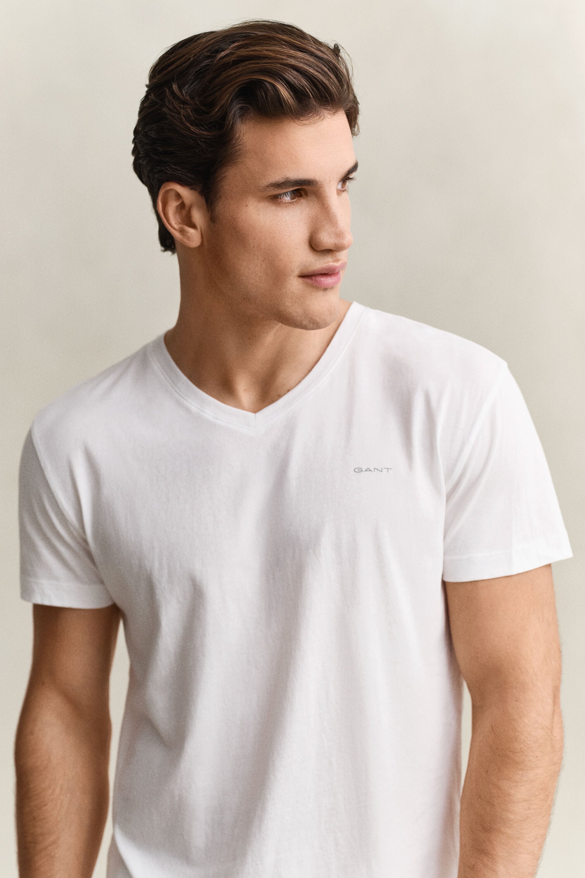 Set van twee T-shirts met V-hals