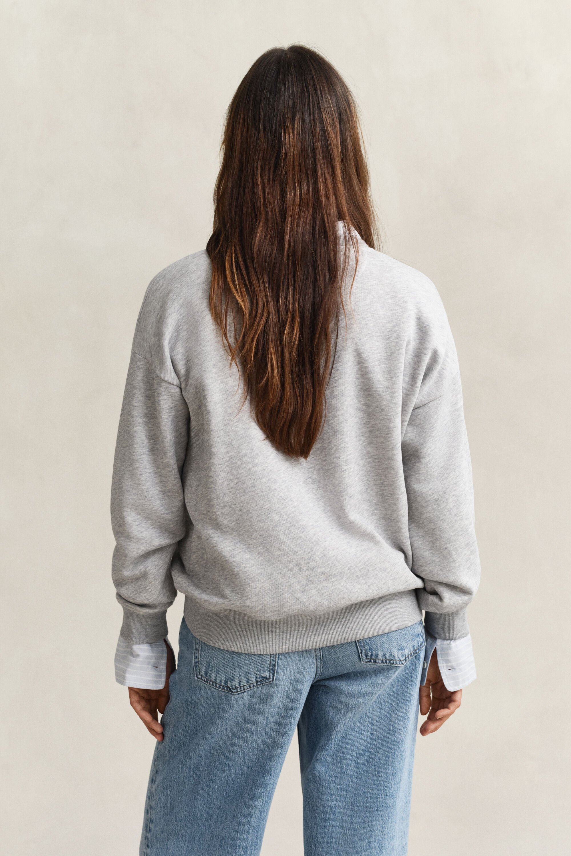 Shield sweatshirt met ronde hals
