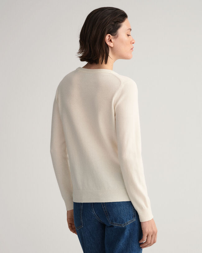 Trui met ronde hals van buitengewoon zachte lamswol