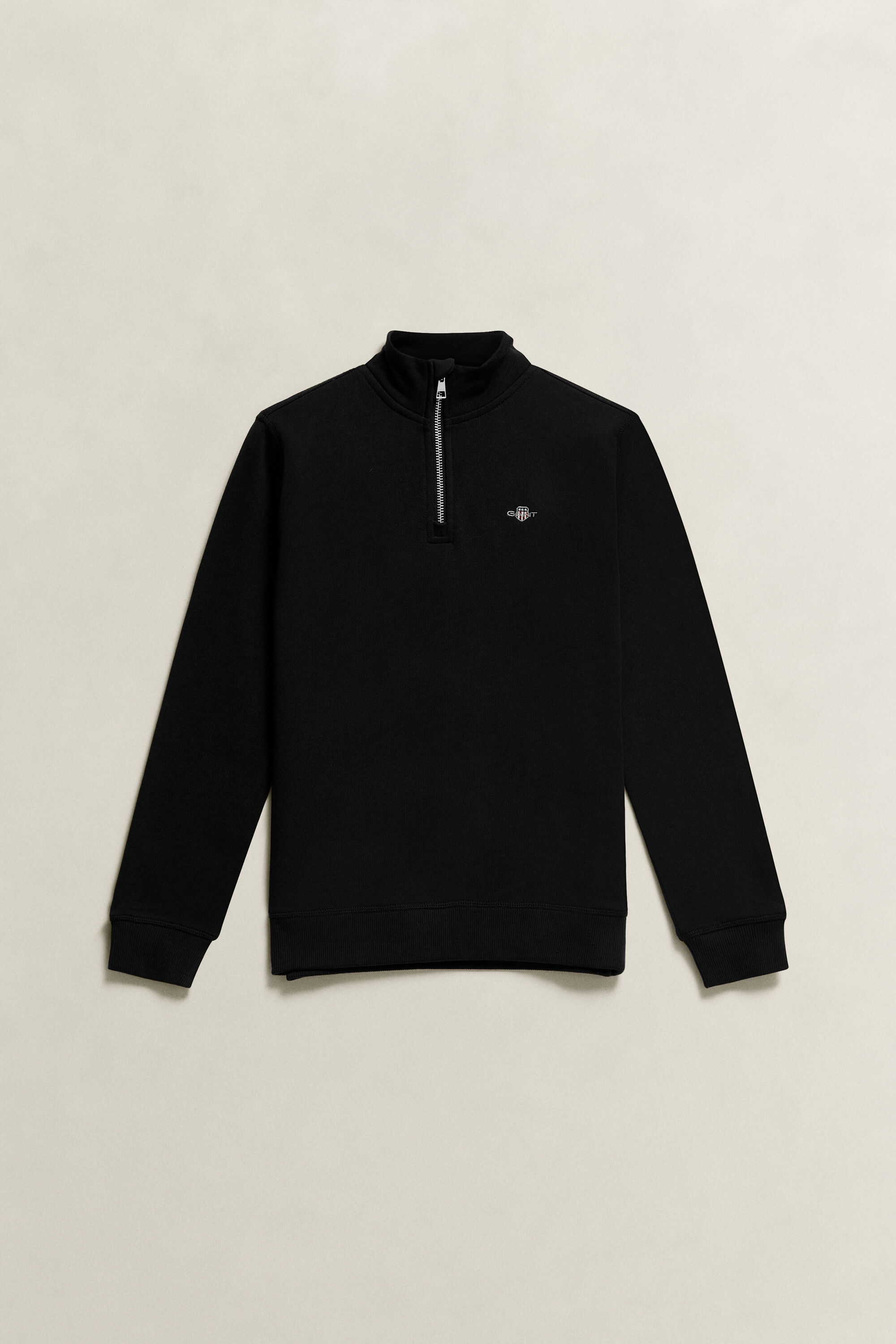Sweatshirt met korte rits en schild voor tienerjongens