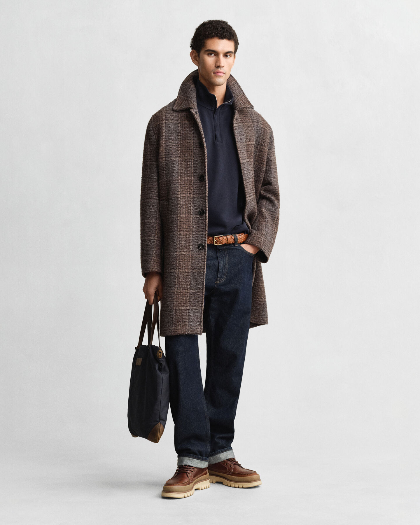 Light Sacker Rib sweatshirt met korte rits