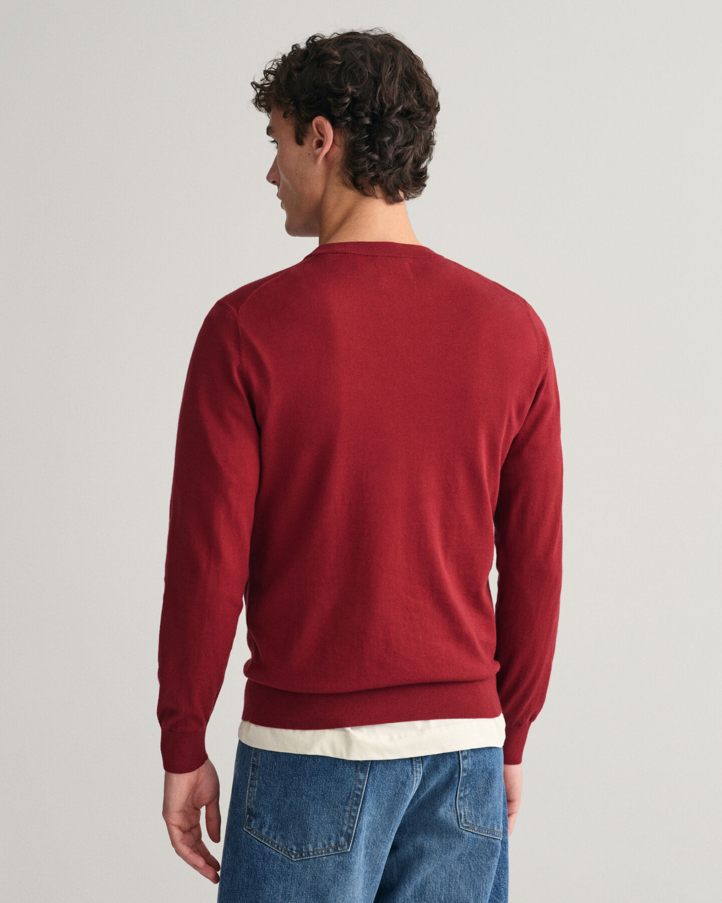 Trui van fijn katoen met ronde hals