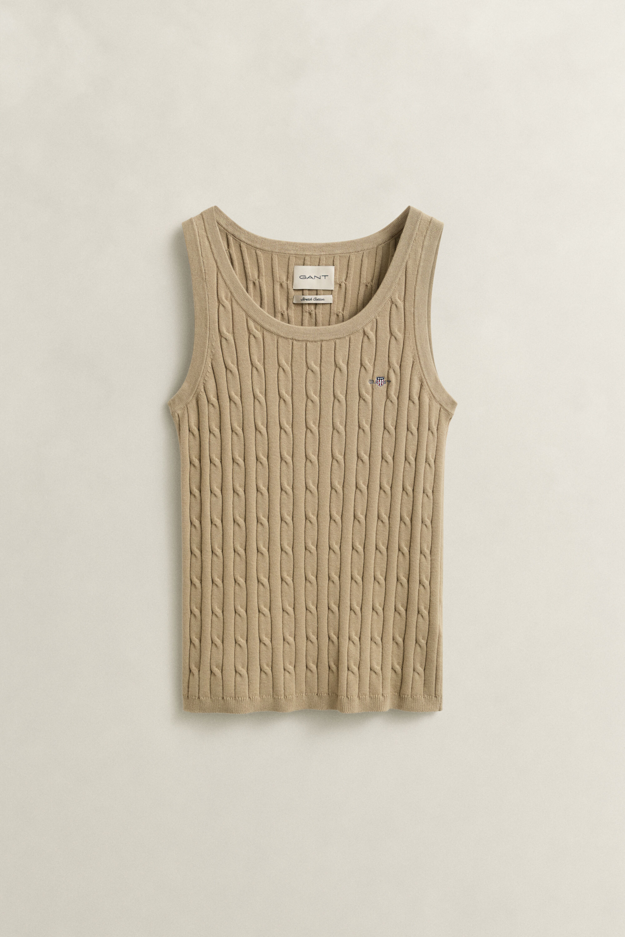 Kabelgebreide tanktop
