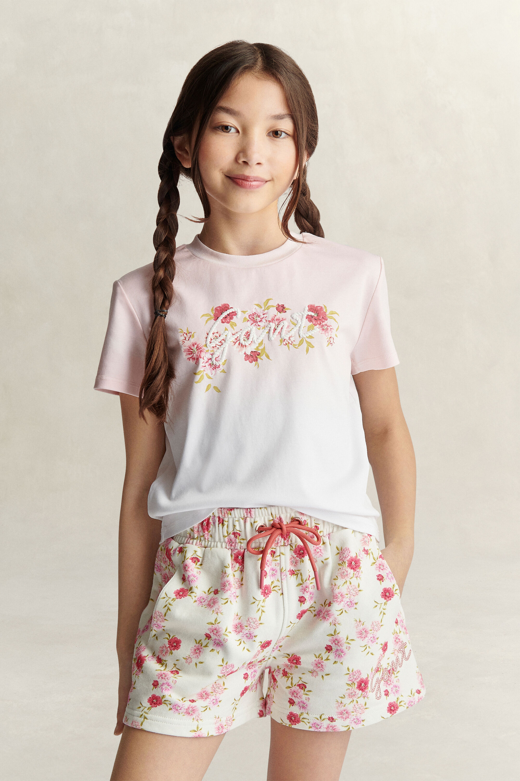Teen Girls Floral Graphic T-shirt