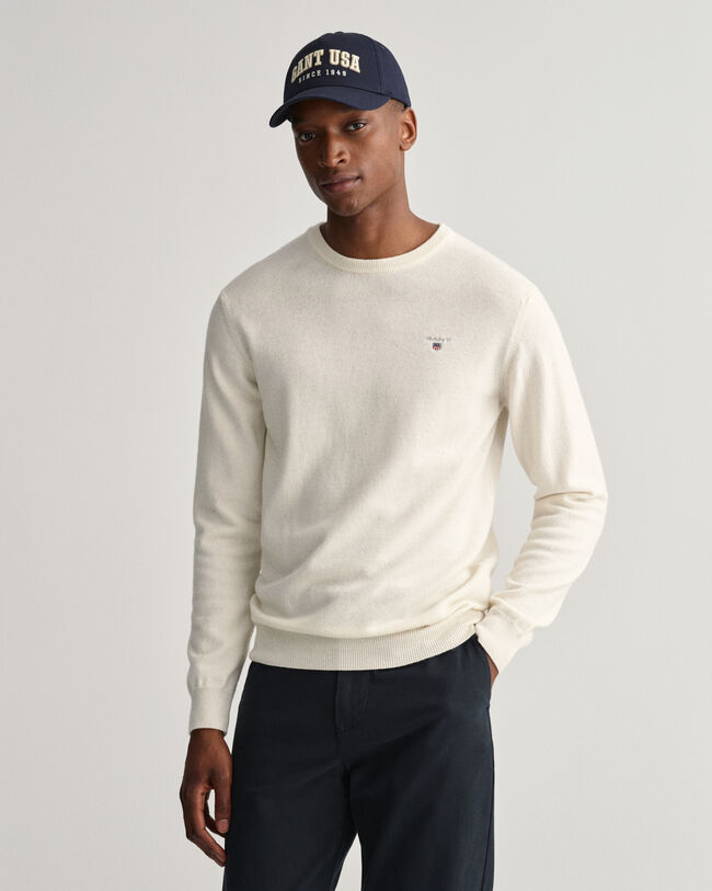 Trui met ronde hals van buitengewoon zachte lamswol