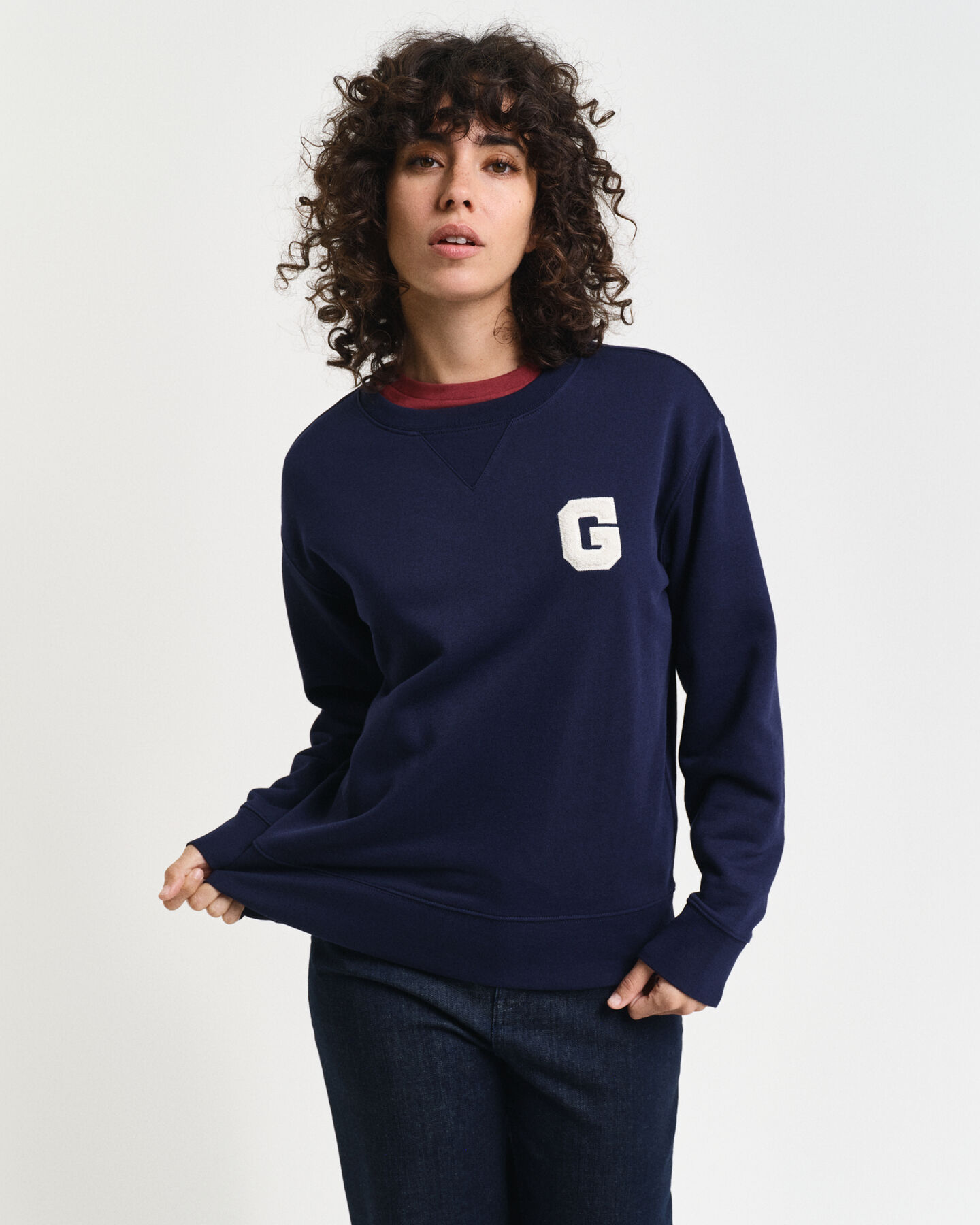 G-Badge sweatshirt met ronde hals