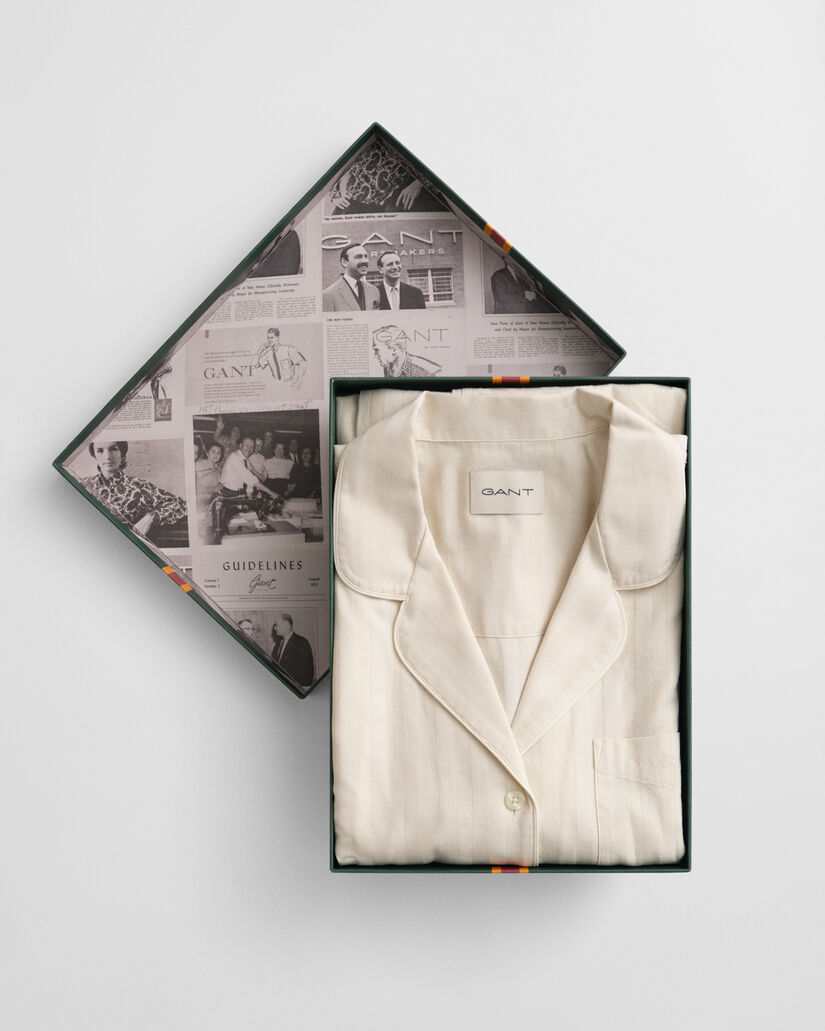 Cadeauset met satijnen pyjama met streepje