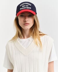 Wollen spencer met V-hals en brede rib