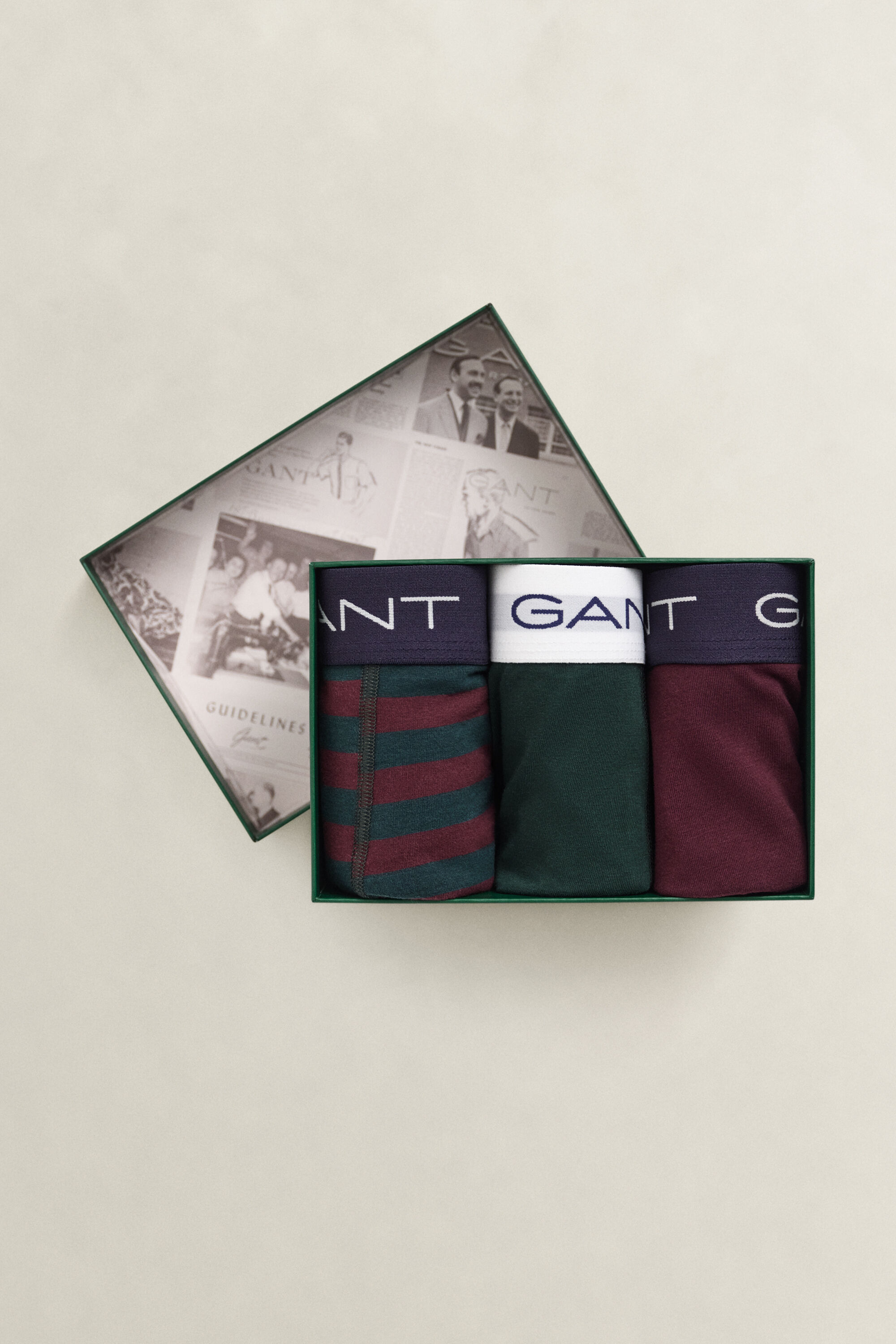 Set van drie gestreepte boxershorts in cadeauverpakking