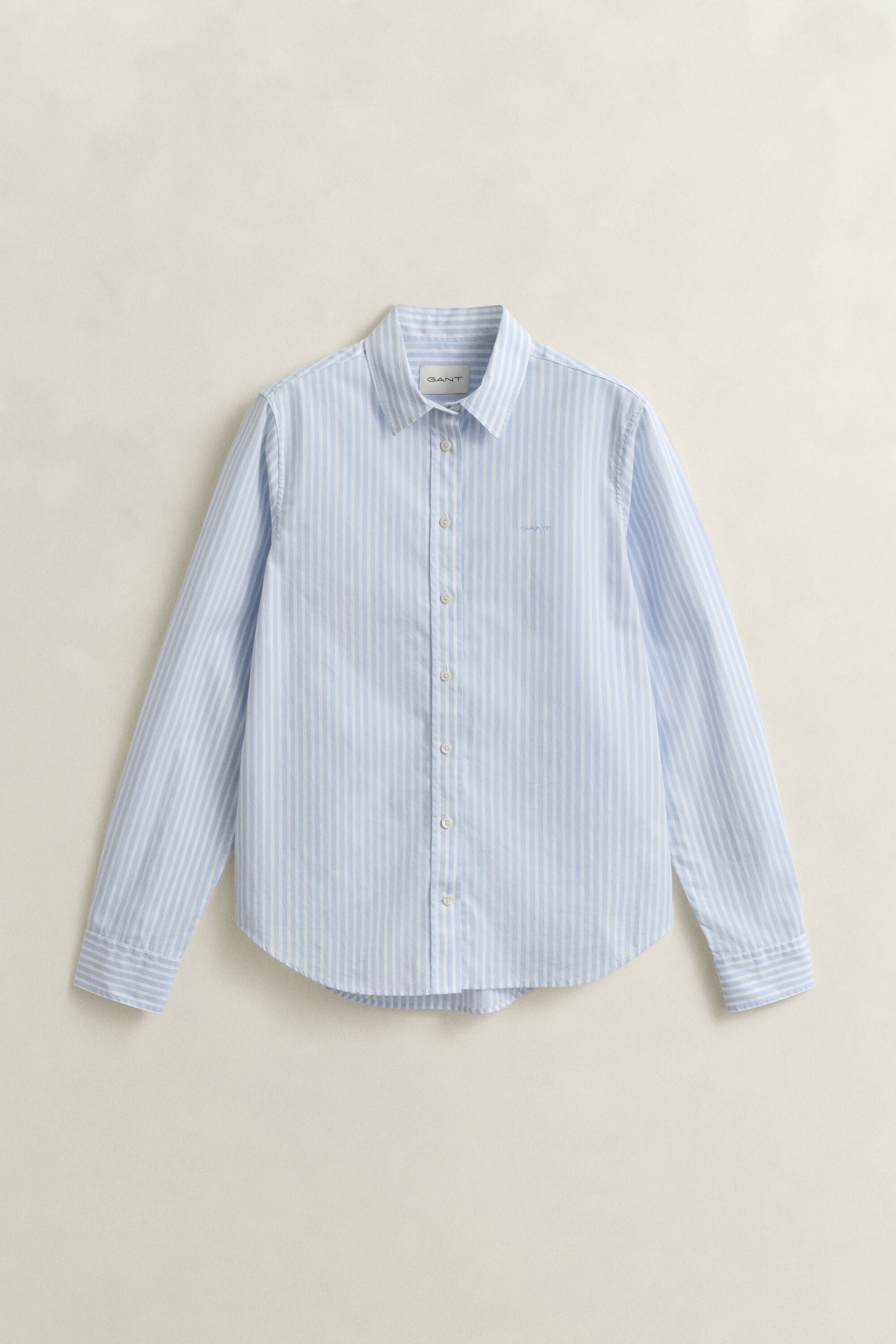Classic Regular gestreept poplin overhemd