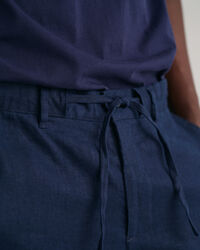 Relaxed Fit linnen broek met trekkoordje