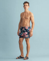 Classic Fit zwemshort met tropische print