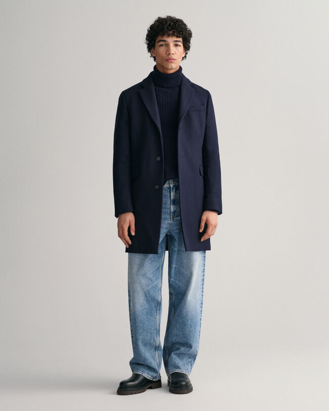 Tailored Fit klassieke wollen bovenjas