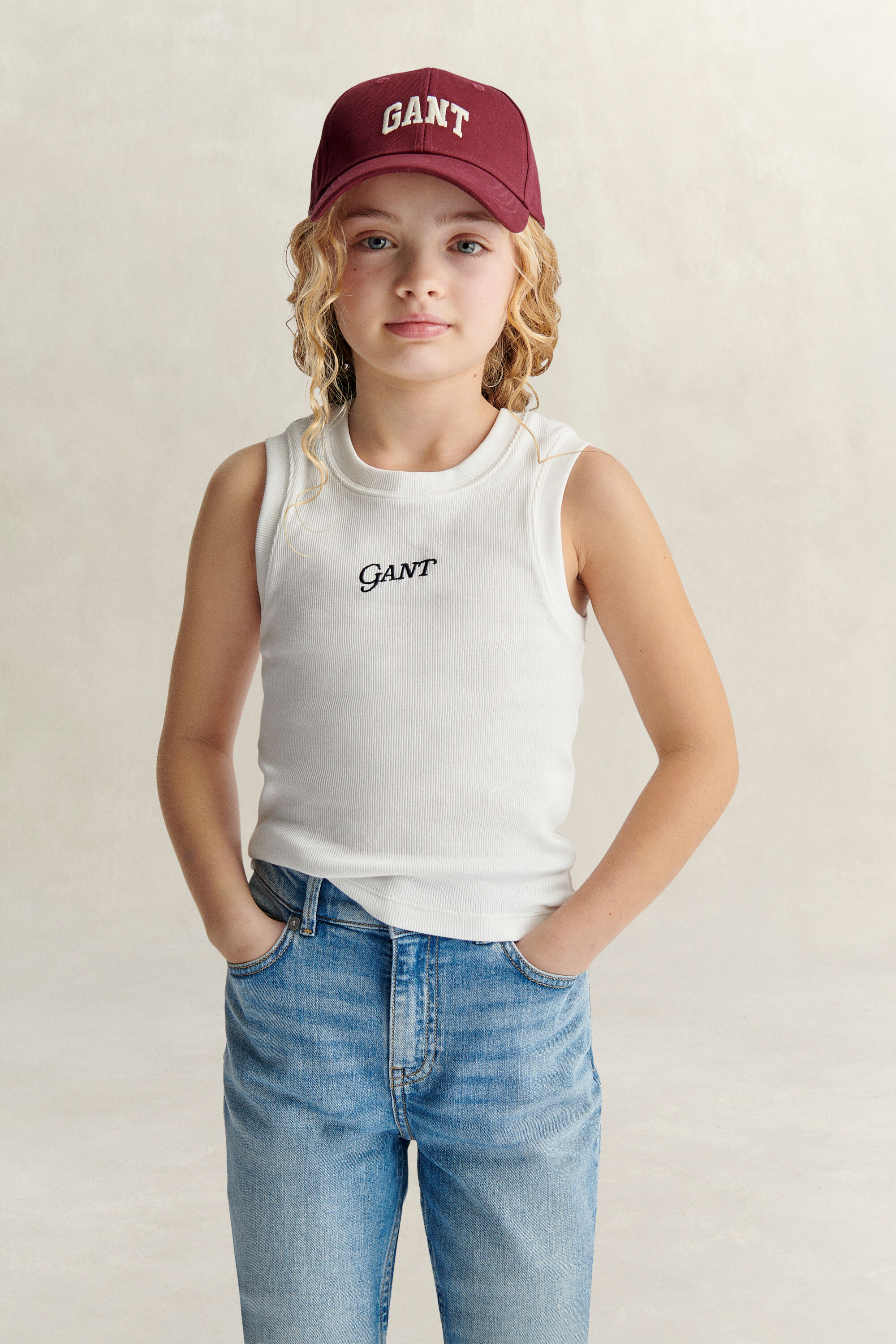 Teen Girls geribde top