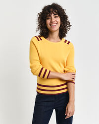 Sweater met ronde hals en contrasterend detail