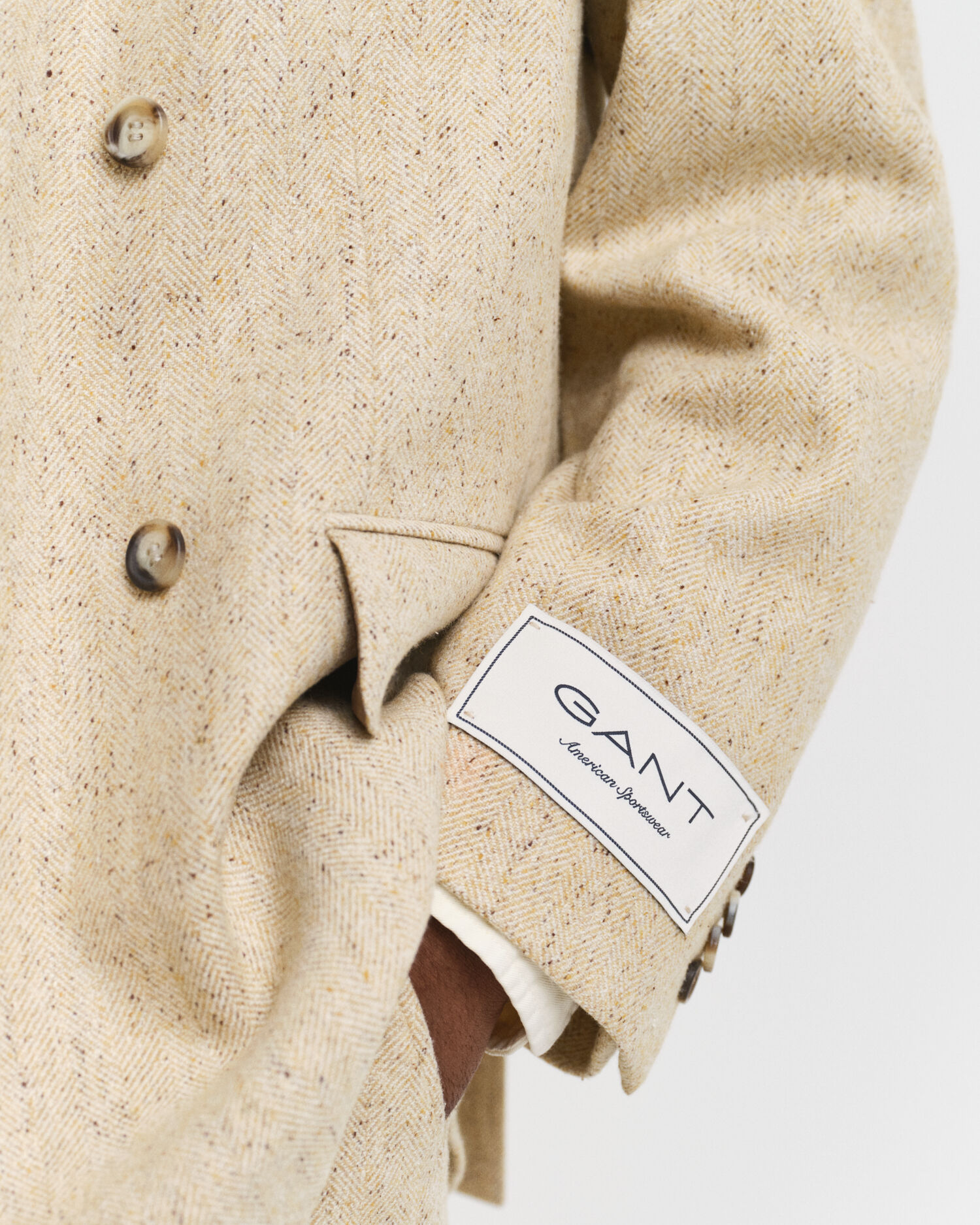 Relaxed Fit kostuumjasje met visgraatmotief en spikkelpatroon