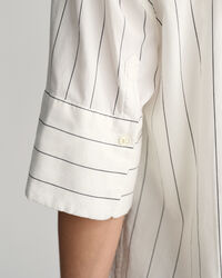 Relaxed Fit Luxury Oxford-overhemd met korte mouwen en strepen