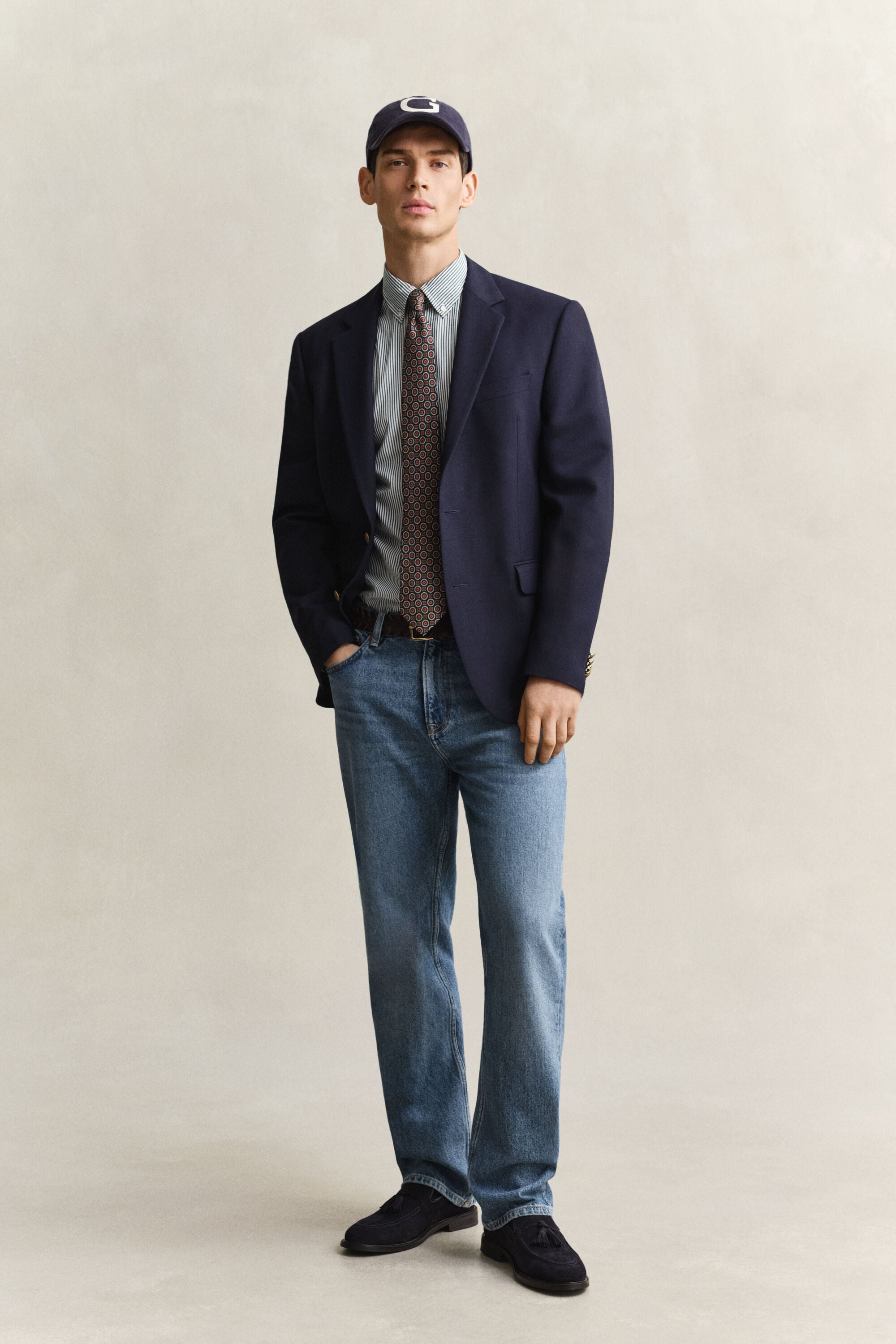 Classic Regular gestreept poplin overhemd