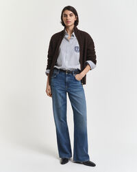 Kabelgebreid vest met rits