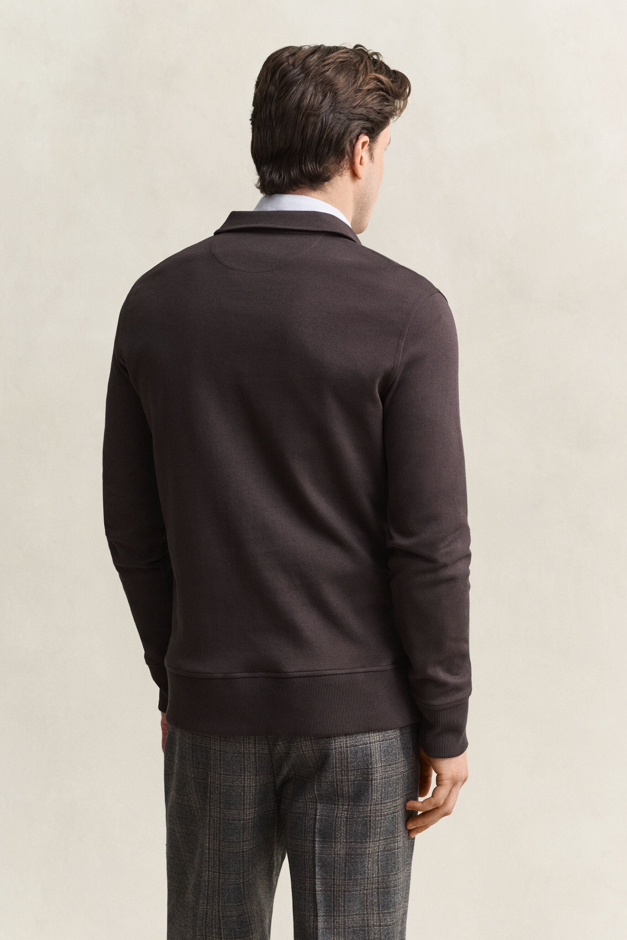 Sweatshirt met korte rits