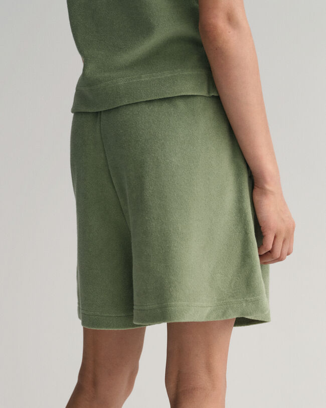 Teen Girls Terry Cloth short met hoge taille
