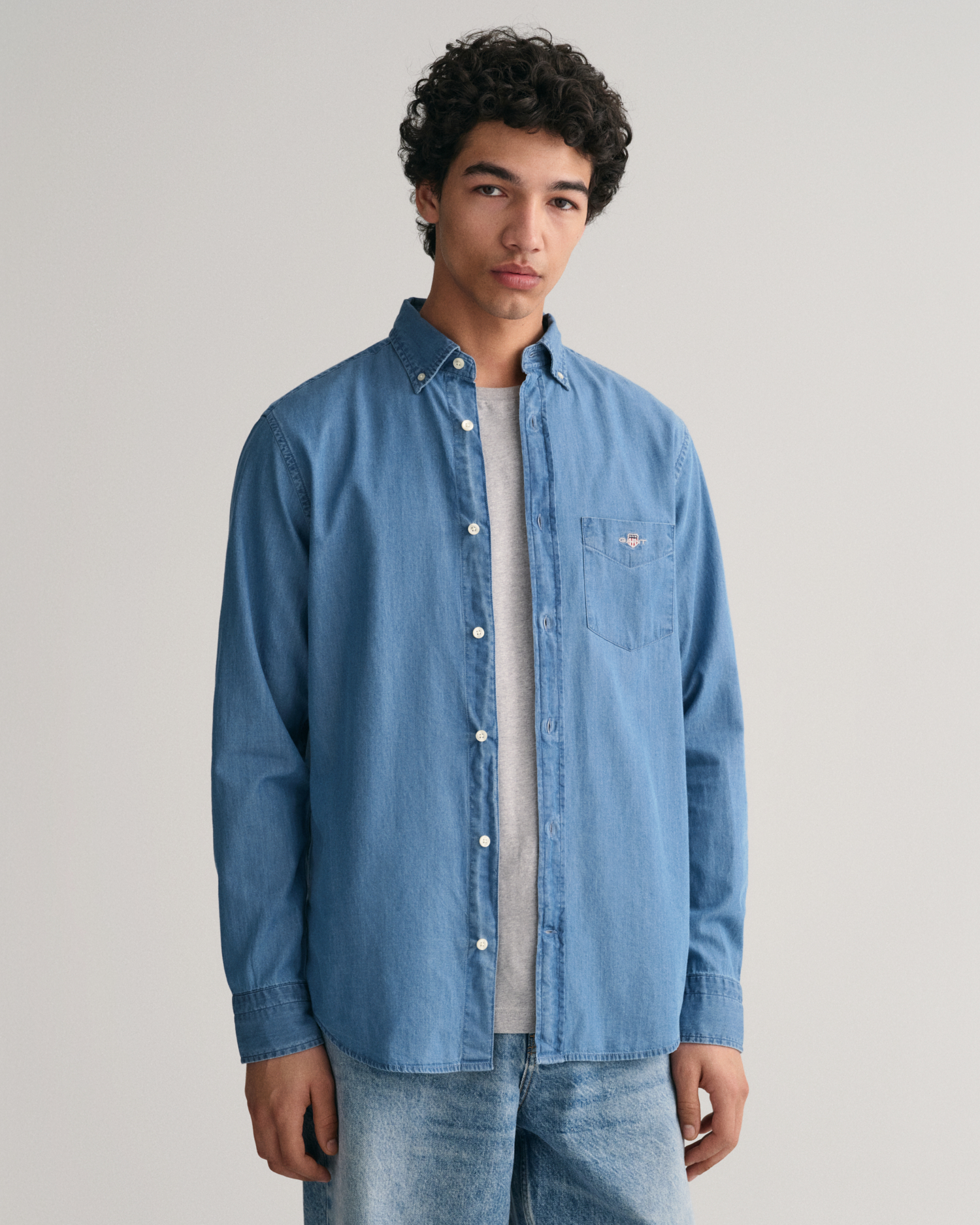GANT Men Regular Fit indigo overhemd (XXL) Gant